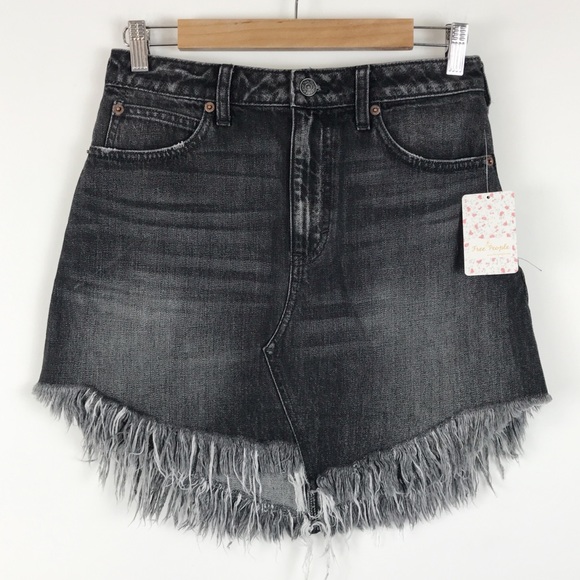 Free People Bailey Denim Mini Skirt in Maverick - Picture 5 of 11
